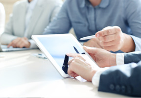Businessman Using a Tablet Businessman Using a Tablet